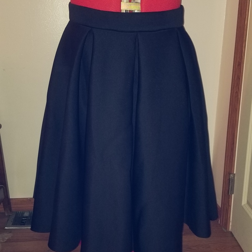 Black Forever 21 Party Knee Length Skater Skirt 3x